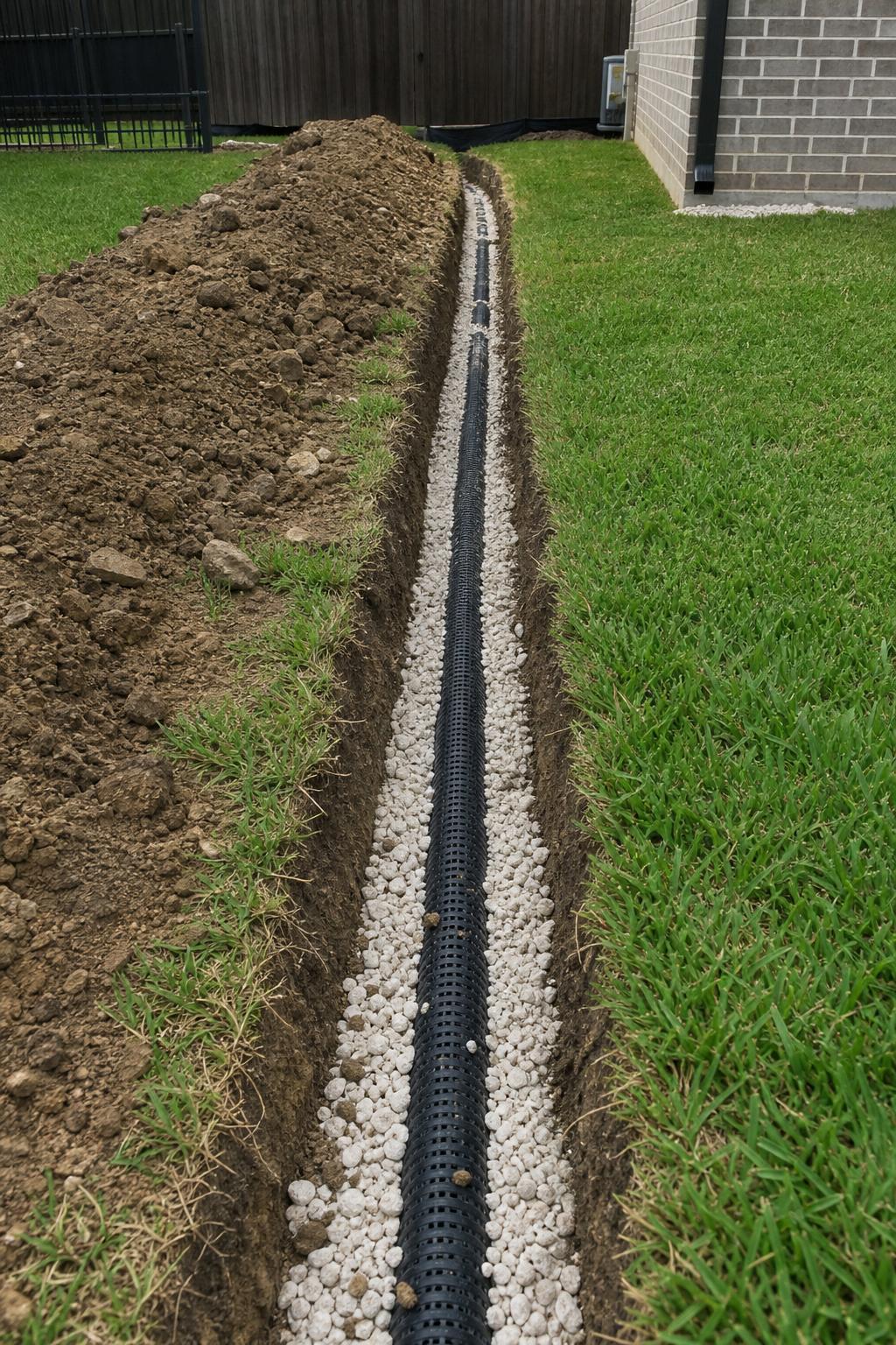 Drainage install in Plano, TX